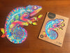 Wooden Puzzle Iridescent Chameleon